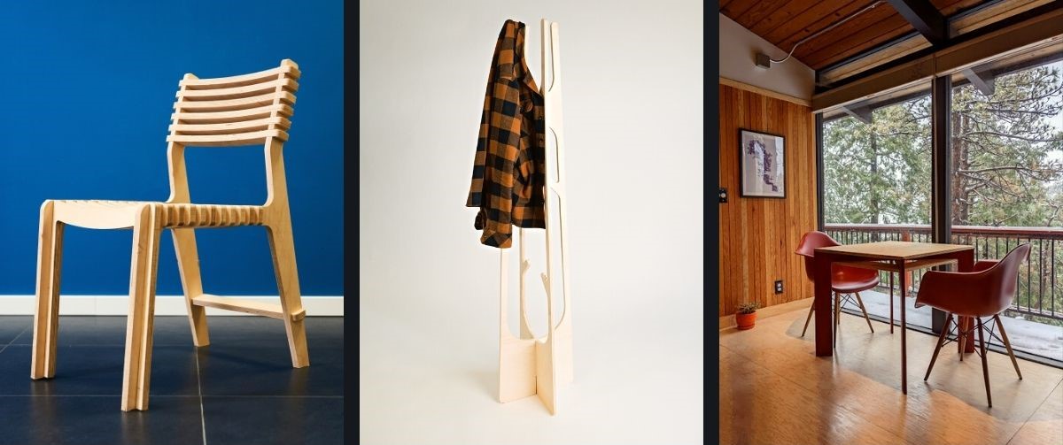 Wooden furnitures made with CNC machine