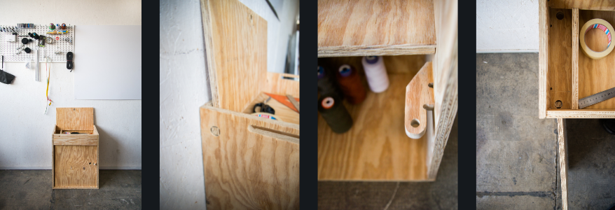 Stylish drawer unit made with a CNC machine