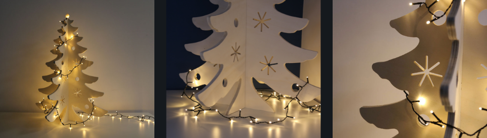 Christmas tree home decor made with a CNC machine