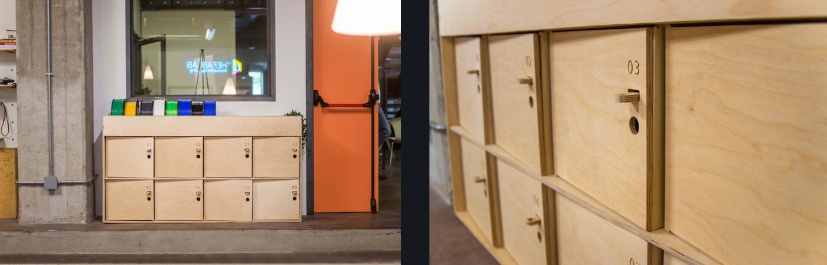 Wooden locker made with a CNC machine