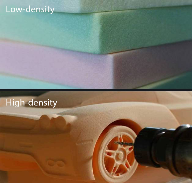 high-density vs low-density polyurethane 