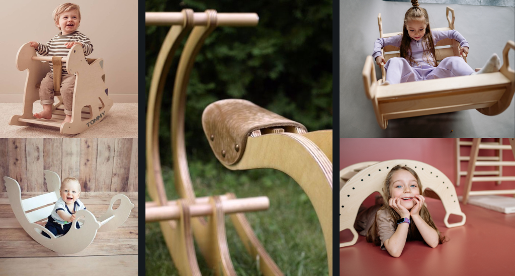 CNC wooden rockers for children made